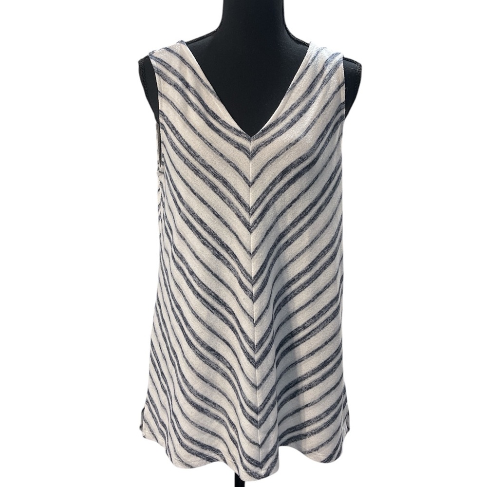Jones New York Striped Knit Top